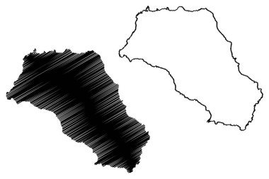 Gough Adası (Büyük Britanya Birleşik Krallığı ve Kuzey İrlanda, Saint Helena, Ascension ve Tristan da Cunha 'nın kurucu parçası) harita vektör çizimi, çizim Goncalo Alvares haritası