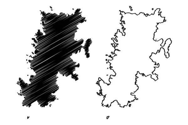 Fair Island United Kingdom Great Britain Northern Ireland Scotland Shetland — Archivo Imágenes Vectoriales