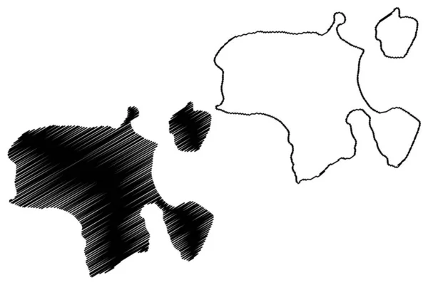 Острів Гейрсі Велика Британія Північна Ірландія Шотландія Оркні Картографічна Векторна — стоковий вектор