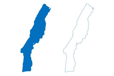 Lake Rivadavia (South America, Argentine Republic, Argentina) map vector illustration, scribble sketch Lago Rivadavia map
