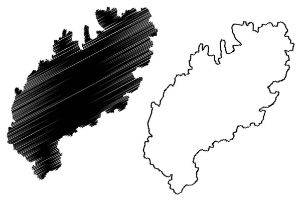 ランバ島 グレートブリテン島と北アイルランド島 スコットランド島 シェトランド島 地図ベクトル図 ランビー島の聖書のスケッチ地図 — ストックベクタ