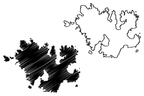 Остров Стаур Соединенное Королевство Великобритании Северной Ирландии Шотландия Шетландские Острова — стоковый вектор