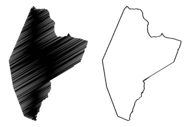 Abare belediyesi (Bahia Eyaleti, Brezilya Federatif Cumhuriyeti) harita vektör çizimi, çizim haritası