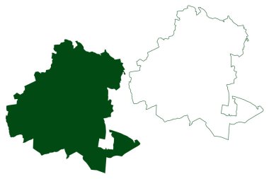 Moroleon municipality (Free and Sovereign State of Guanajuato, Mexico, United Mexican States) map vector illustration, scribble sketch map