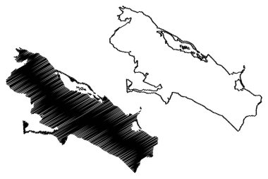 Cayo Sabinal Adası (Küba Cumhuriyeti, Orta Amerika, Karayip Adaları) harita vektör çizimi, Cayo Sabinal haritası