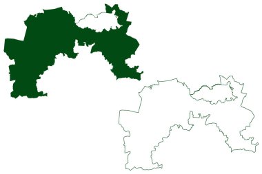 Yuriria municipality (Free and Sovereign State of Guanajuato, Mexico, United Mexican States) map vector illustration, scribble sketch Yuririapundaro map