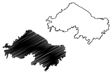 Al-Sawda Adası (Umman Sultanlığı, Hint Okyanusu, Khuriya Muriya Adaları) harita vektör çizimi, çizim Al Sawda haritası