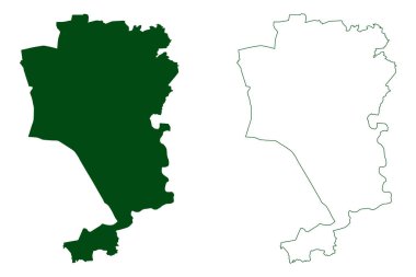 Azoyu municipality (Free and Sovereign State of Guerrero, Mexico, United Mexican States) map vector illustration, scribble sketch map