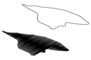 Juan de Nova Adası (Fransa Cumhuriyeti, Fransa, Hint Okyanusu, Mozambik Kanalı) harita vektör çizimi, karalama çizimi Juan de Nova haritası