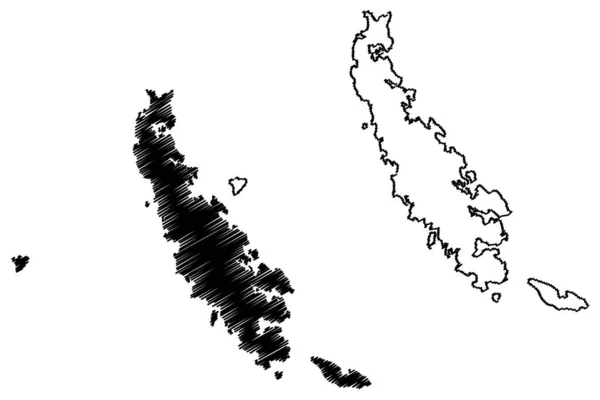 Long Island Western Australia Commonwealth Australia Buccaneer Archipelago Indian Ocean — Vetor de Stock
