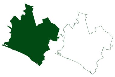 Petatlan belediyesi (Özgür ve Egemen Guerrero Eyaleti, Meksika, Meksika) harita vektör çizimi, çizim haritası