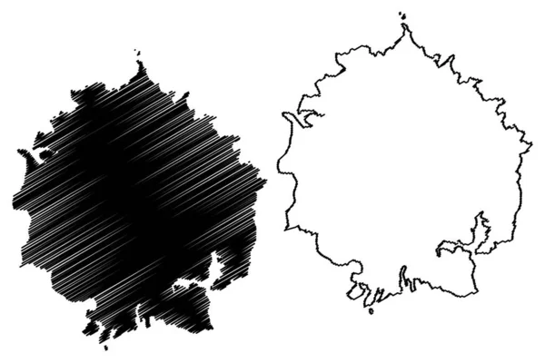 Dogojima Ostrov Japonsko Východní Asie Japonské Souostroví Oki Ostrovy Mapa — Stockový vektor