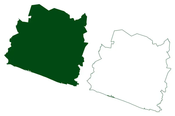 Gmina Tecpan Wolny Suwerenny Stan Guerrero Meksyk Stany Zjednoczone Mapa — Wektor stockowy