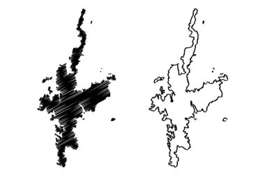 Nakadori Adası (Japonya, Doğu Asya, Japon takımadaları, Goto Adaları) harita vektör çizimi, çizim Nakadori haritası