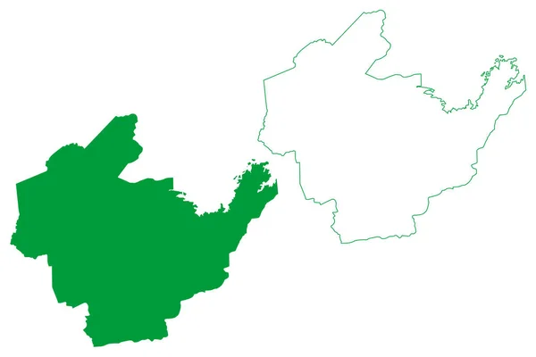 イグアツ自治体 ブラジルの地方自治体 連邦共和国 地図ベクトル図 スケッチブック地図 — ストックベクタ