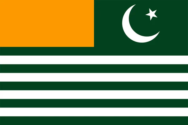 Bandiera Azad Jammu Kashmir Islamic Republic Pakistan Ajk Vector — Vettoriale Stock