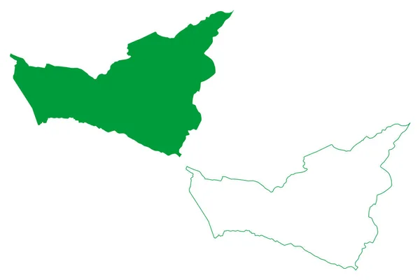 Obec Umari Stát Ceara Obce Brazílie Brazilská Federativní Republika Mapa — Stockový vektor