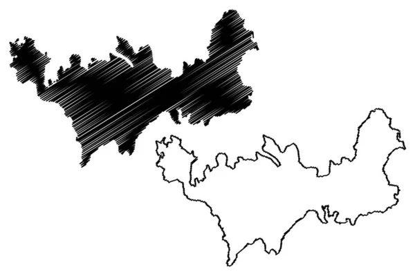 Notojima Japan Ostasien Japansk Skärgård Karta Vektor Illustration Klotskiss Notojima — Stock vektor