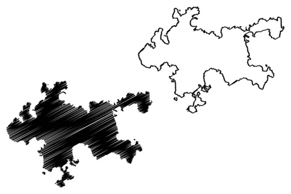 Wyspa Ojika Japonia Azja Wschodnia Japoński Archipelag Mapa Wektor Ilustracja — Wektor stockowy