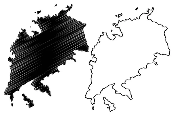 Isla Shishi Jima Japón Asia Oriental Archipiélago Japonés Mapa Vector — Vector de stock