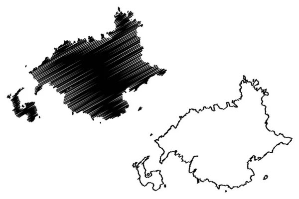 Uku Jima Ilha Tera Japão Ásia Oriental Arquipélago Japonês Mapa —  Vetores de Stock