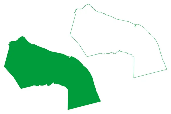 Icapui Obec Stát Ceara Obce Brazílie Brazilská Federativní Republika Mapa — Stockový vektor