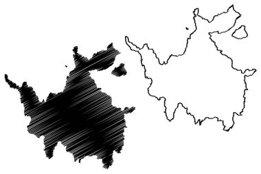 Donousa adası (Yunan Cumhuriyeti, Yunanistan) harita vektör çizimi, çizim Donousa haritası