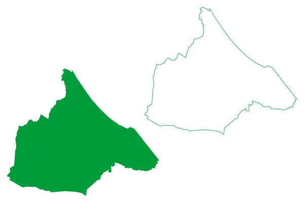 Obec Aquiraz Stát Ceara Obce Brazílie Brazilská Federativní Republika Mapa — Stockový vektor