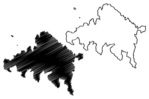 ディア島 ギリシャ共和国 ギリシャ島 クレタ島 地図ベクトル図 スケッチブック Ntia Map — ストックベクタ