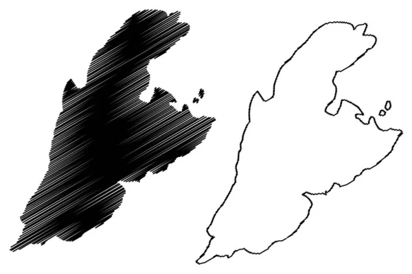 Ostrov Kastellorizo Řecká Republika Řecko Řecký Ostrov Souostroví Dodecanese Mapa — Stockový vektor