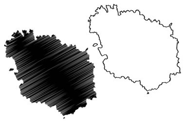 Polyaigos adası (Yunan Cumhuriyeti, Yunanistan, Cyclades Archipelago) harita vektör çizimi, çizim çizimi Polyaigos haritası