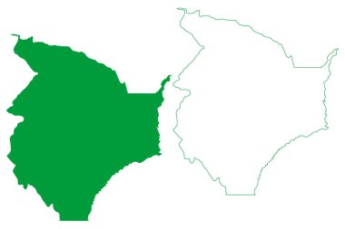 Poranga Belediyesi (Ceara State, Belediyeleri, Brezilya Federatif Cumhuriyeti) harita vektör çizimi, çizim poranga haritası
