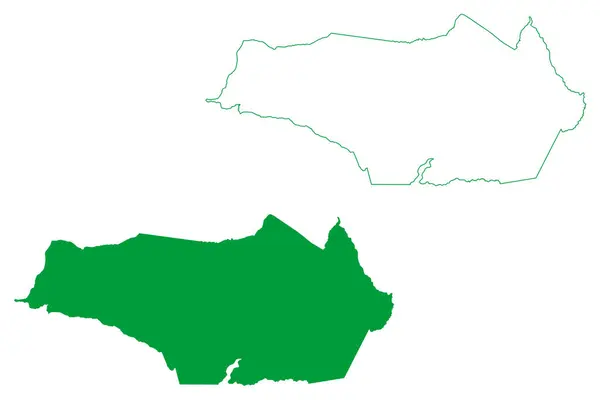 Муніципалітет Іпуейрас Ceara State Municipalities Brazil Federative Republic Brazil Карта — стоковий вектор