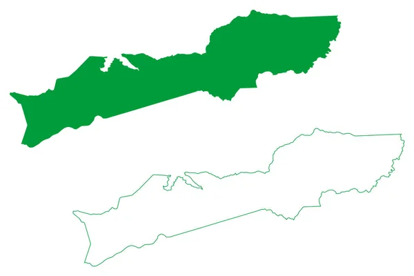 Ubajara Obec Stát Ceara Obce Brazílie Brazilská Federativní Republika Mapa — Stockový vektor