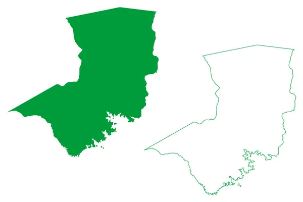 バルジョタ自治体 ブラジルの地方自治体 ブラジル連邦共和国 地図ベクトル図 スクリブルスケッチバルジョタ地図 — ストックベクタ