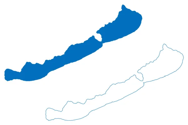 Jezioro Balaton Węgry Mapa Wektor Ilustracja Skecz Bazgroły Balaton Mapa — Wektor stockowy