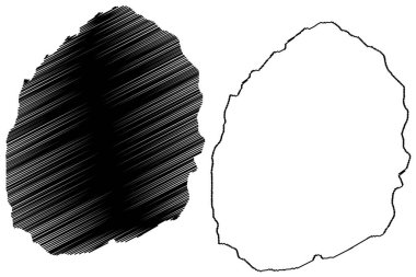 Karkar Adası (Papua Yeni Gine, Pasifik Okyanusu, Bismarck Takımadası) harita vektör çizimi, Karkar haritası çizimi
