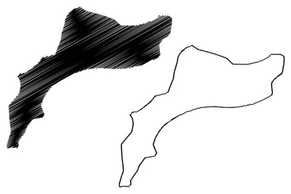 뉴기니섬 태평양 비스마르크 스케치 — 스톡 벡터