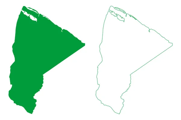 Itarema Municipality Ceara State Municipalities Brazil Federative Republic Brazil Map — Stock Vector