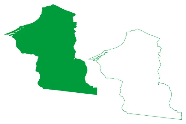 Município Jijoca Jericoacoara Ceará Municípios Brasil República Federativa Brasil Mapa — Vetor de Stock