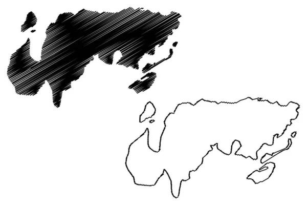 Карта Нендо Мало Острова Нибанга Соломоновы Острова Тихий Океан Острова — стоковый вектор