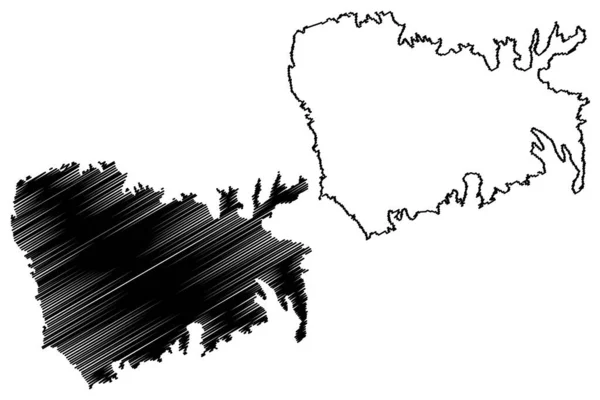 Île Nuku Hiva France République Française Océan Pacifique Archipel Des — Image vectorielle