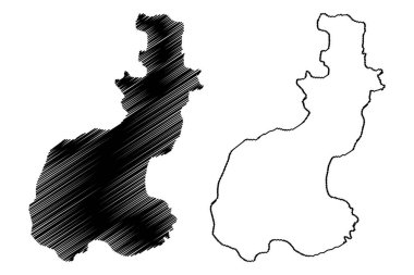 San Benedicto Adası (ABD, Meksika, Meksika, Özgür ve Egemen Colima Eyaleti, Pasifik Okyanusu, Revillagigedo Takımadası) harita vektör çizimi, çizim Isla de los Innocentes haritası
