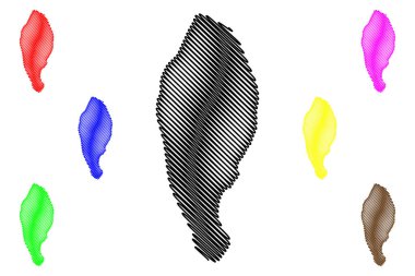 Marianne Adası (Seyşeller Cumhuriyeti, Hint Okyanusu, İç Adaları) harita vektör çizimi, Marianne haritası çizimi