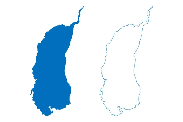 Lago Lacha Russia Federazione Russa Oblast Arkhangelsk Mappa Vettoriale Illustrazione — Vettoriale Stock