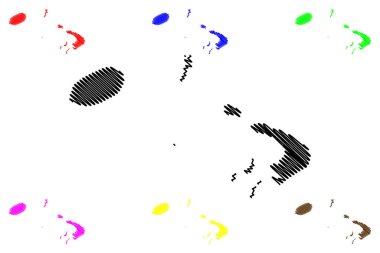 St. Joseph 's Atoll (Seyşeller Cumhuriyeti, Hint Okyanusu, Amirante Adaları) vektör çizimi, karalama çizimi Aziz Joseph, Fouquet, Ressource, D Arros, Benjamin, Paul, Chien ve Banc Ferrari haritası