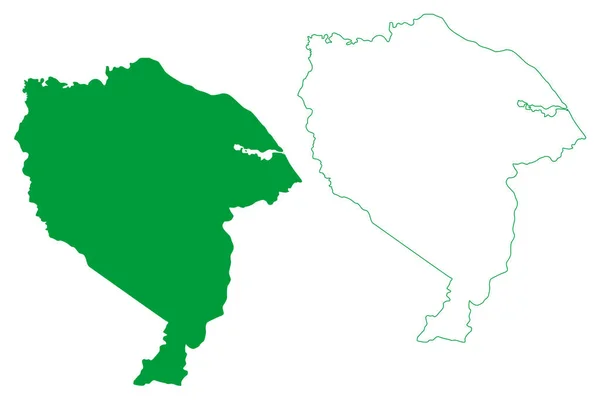 Gmina Trairi Stan Ceara Gminy Brazylii Federacyjna Republika Brazylii Mapa — Wektor stockowy