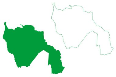 Itapaje belediyesi (Ceara eyaleti, Brezilya Belediyesi, Federatif Brezilya Cumhuriyeti) harita vektör çizimi, karalama çizimi Itapag veya Itapaj haritası