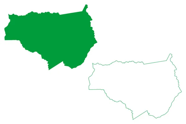 Ararenda Kommun Ceara State Brasiliens Kommuner Förbundsrepubliken Brasilien Karta Vektor — Stock vektor