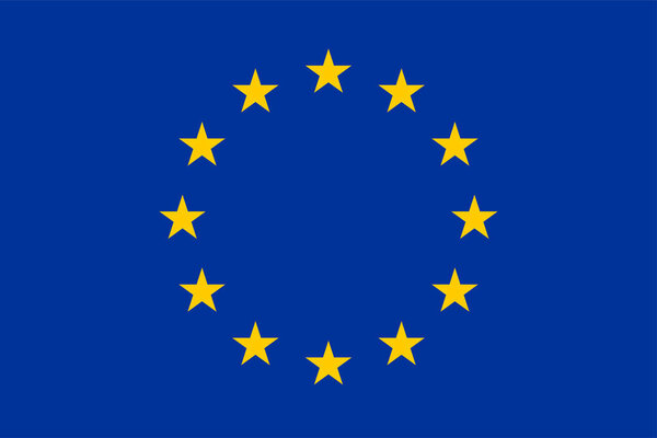 Flag of Europe, European, European Union, Council of Europe, circle of twelve five-pointed yellow stars on a blue field 